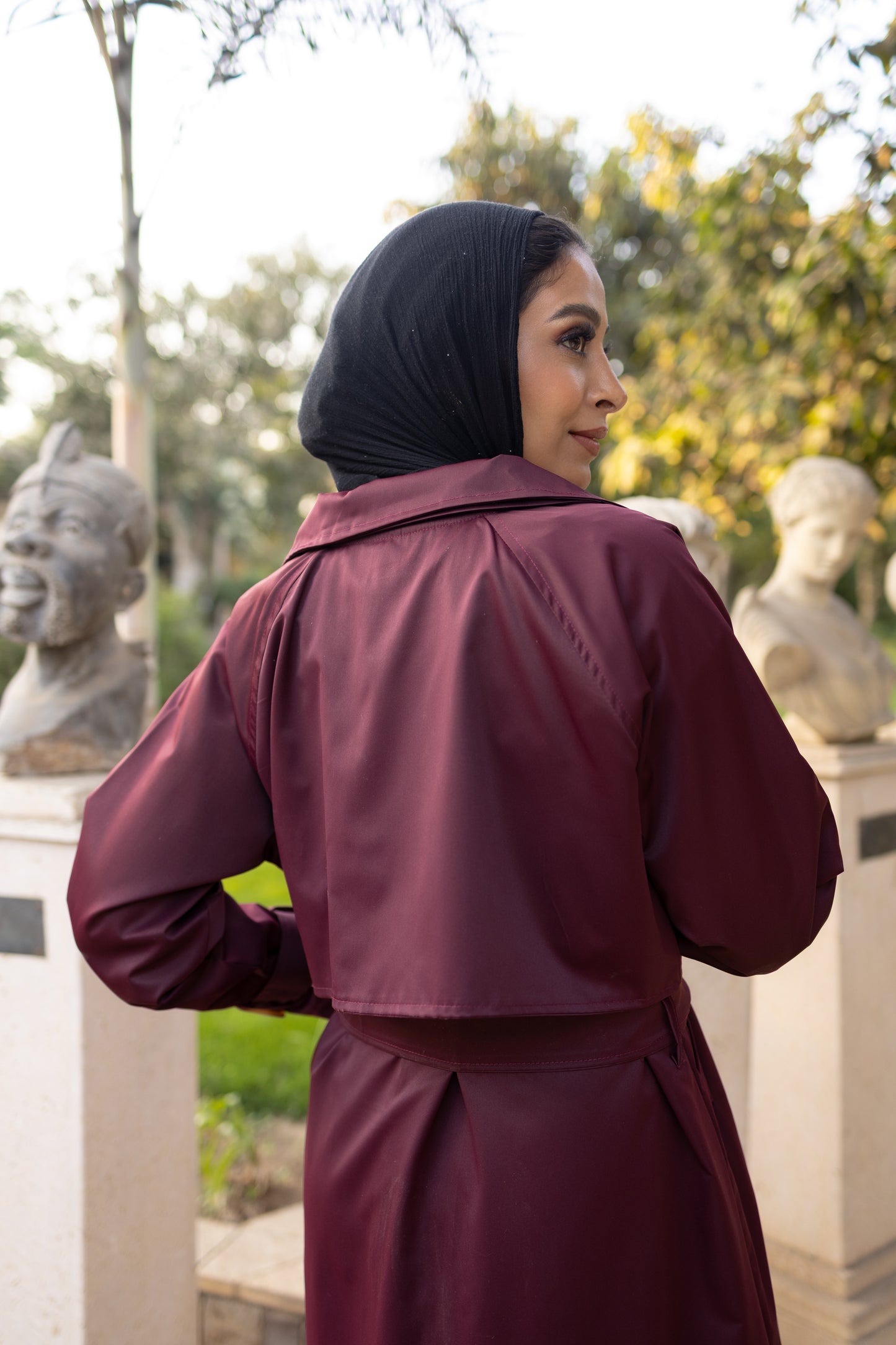 Burgundy Trench Coat