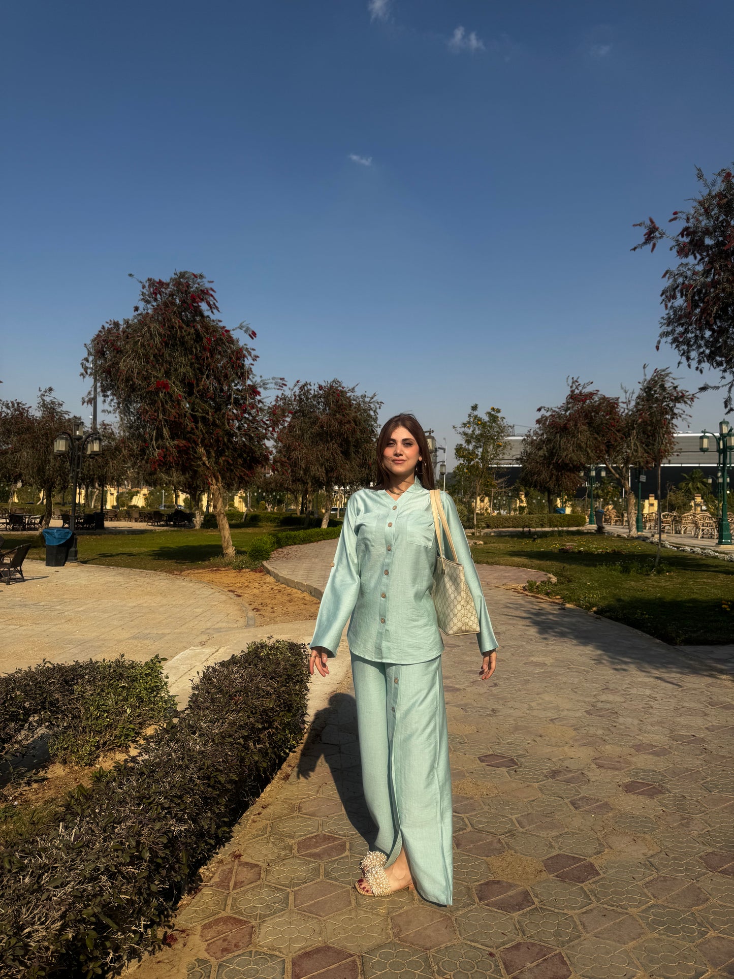 Linen Summer Set – Mint Green