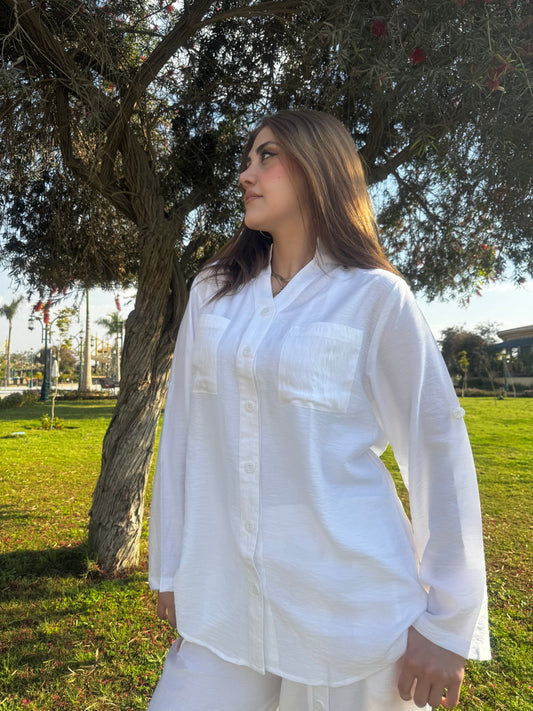 Linen Summer Set - White