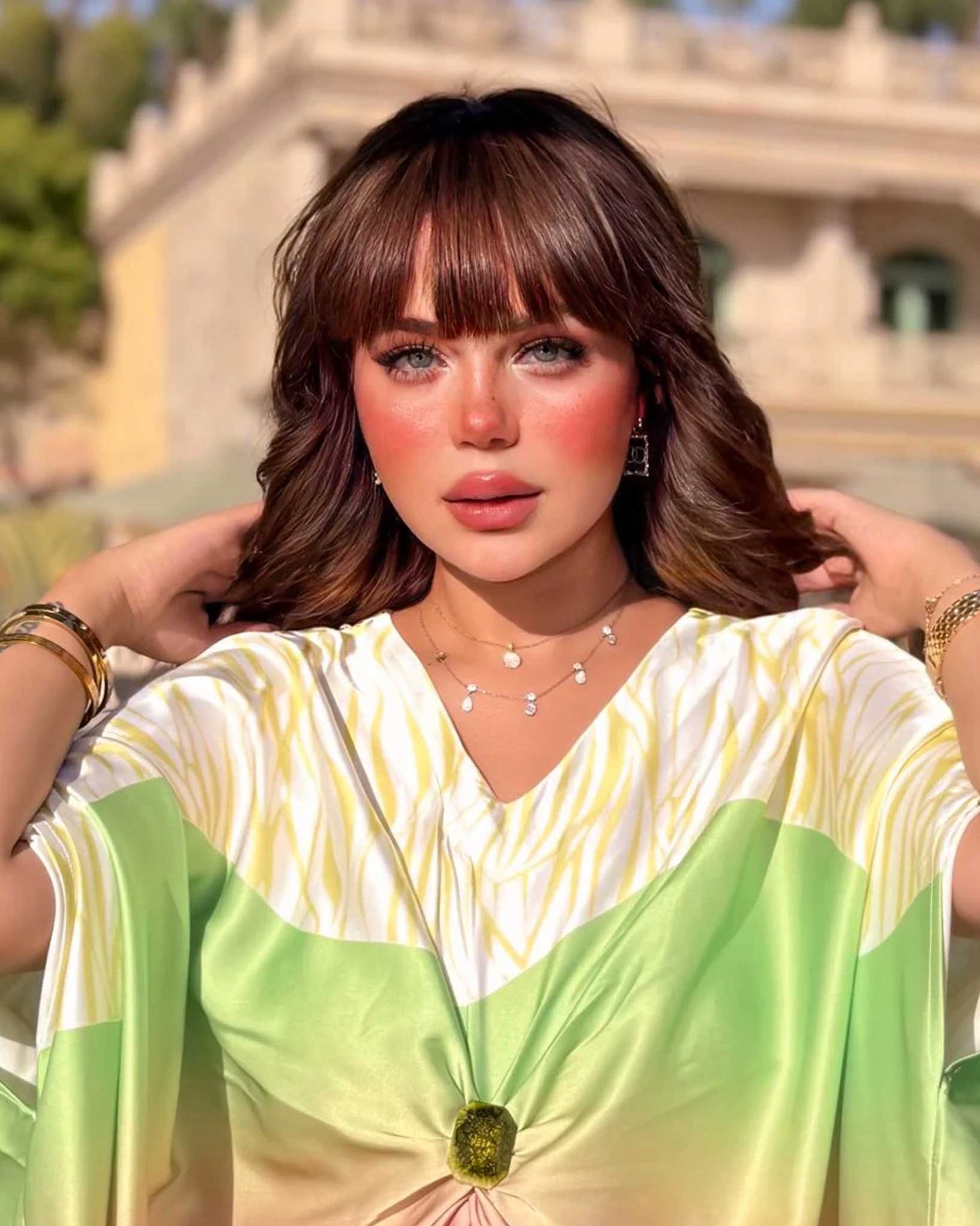 Beach dress with luxurious gradient colors