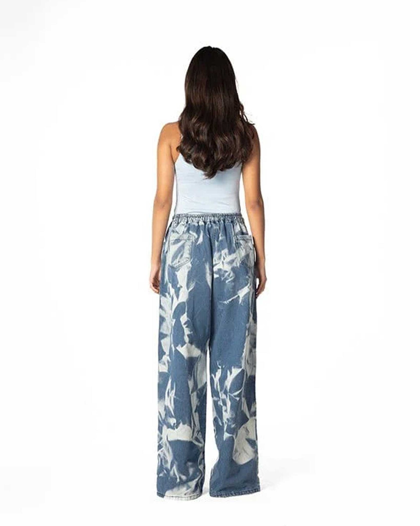 Crumpled skies pants