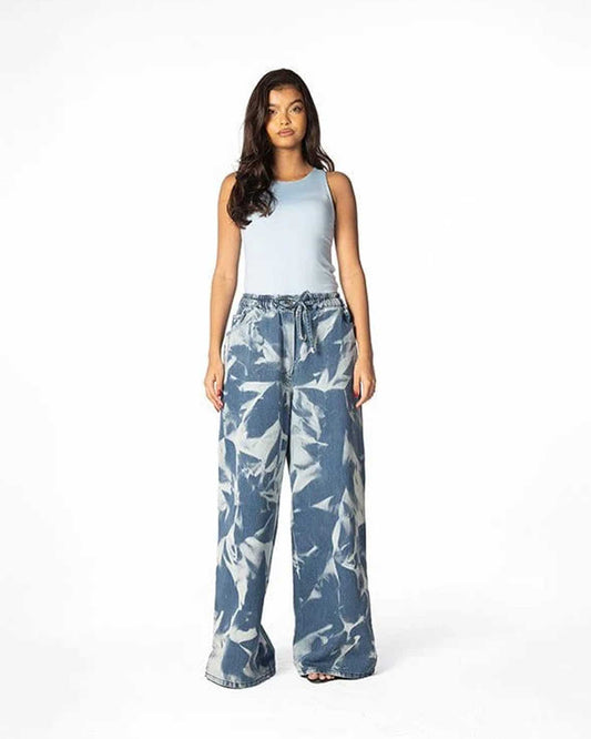 Crumpled skies pants