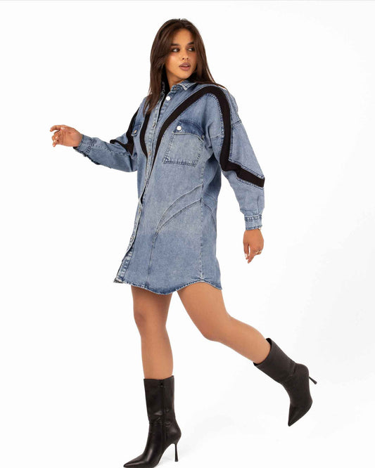 Blackened blue dress