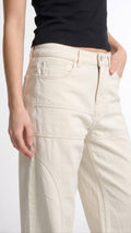 Wide Leg Statement Jeans - White