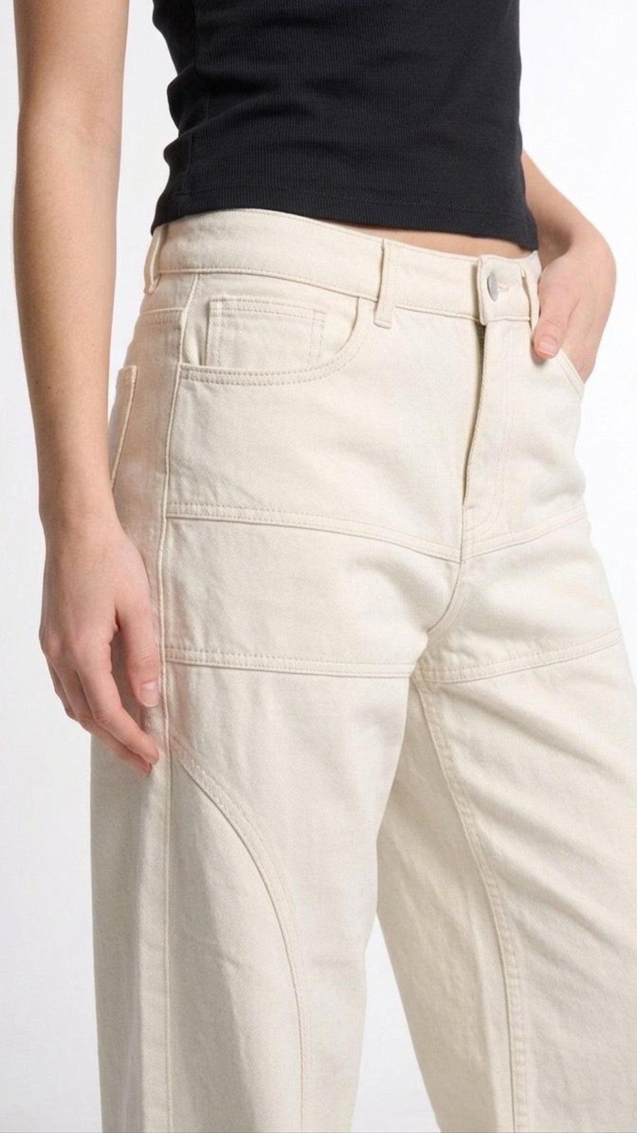 Wide Leg Statement Jeans - White