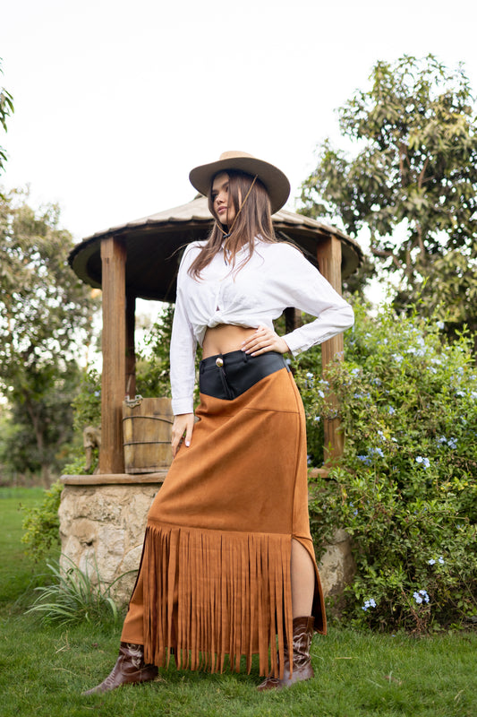 Brown Suede Skirt