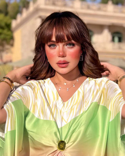 Beach dress with luxurious gradient colors