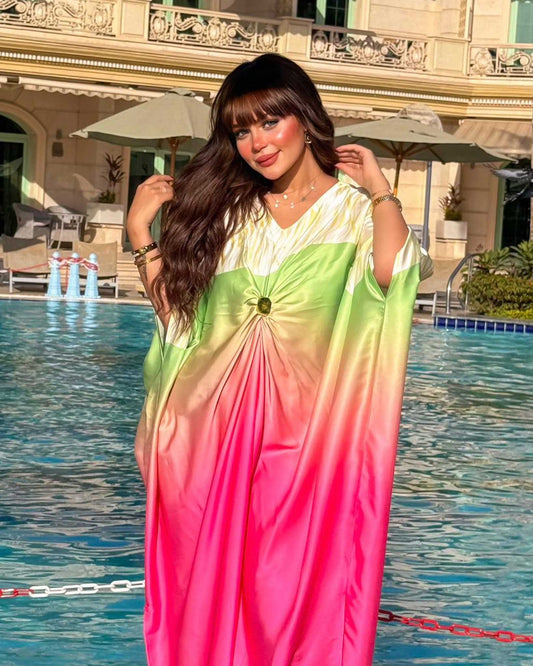 Beach dress with luxurious gradient colors
