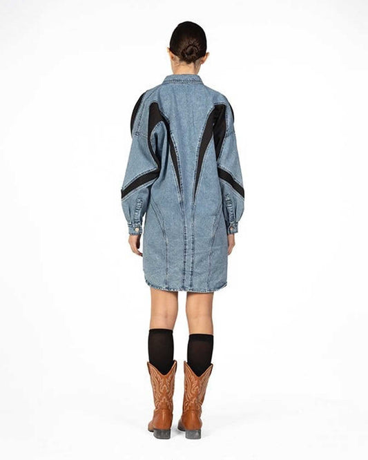 Blackened blue dress