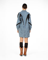 Blackened blue dress