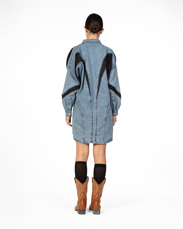 Blackened blue dress
