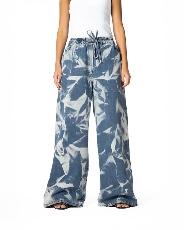 Crumpled skies pants