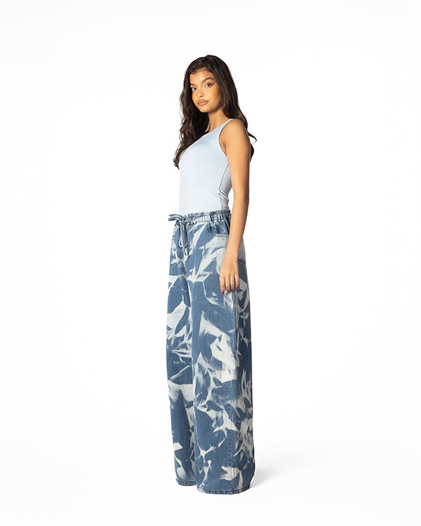 Crumpled skies pants