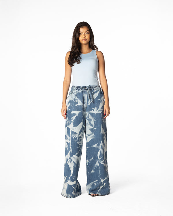 Crumpled skies pants
