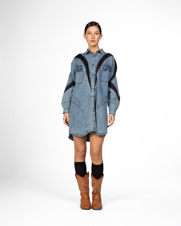 Blackened blue dress - Elara