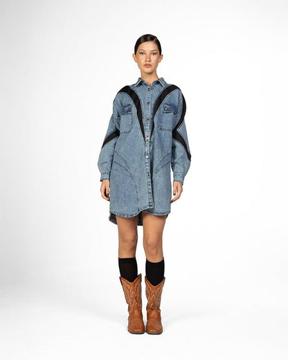 Blackened blue dress - Elara