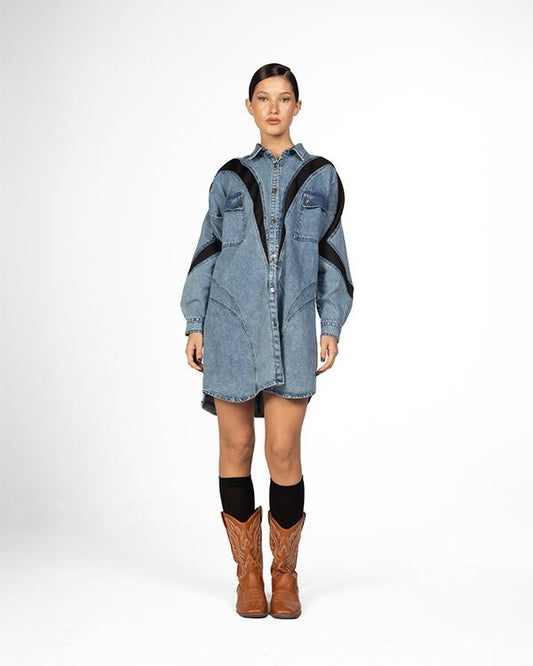 Blackened blue dress - Elara