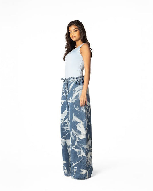 Crumpled skies pants - Elara