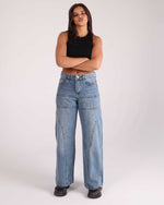 Trendy Wide-Leg Denim Jeans