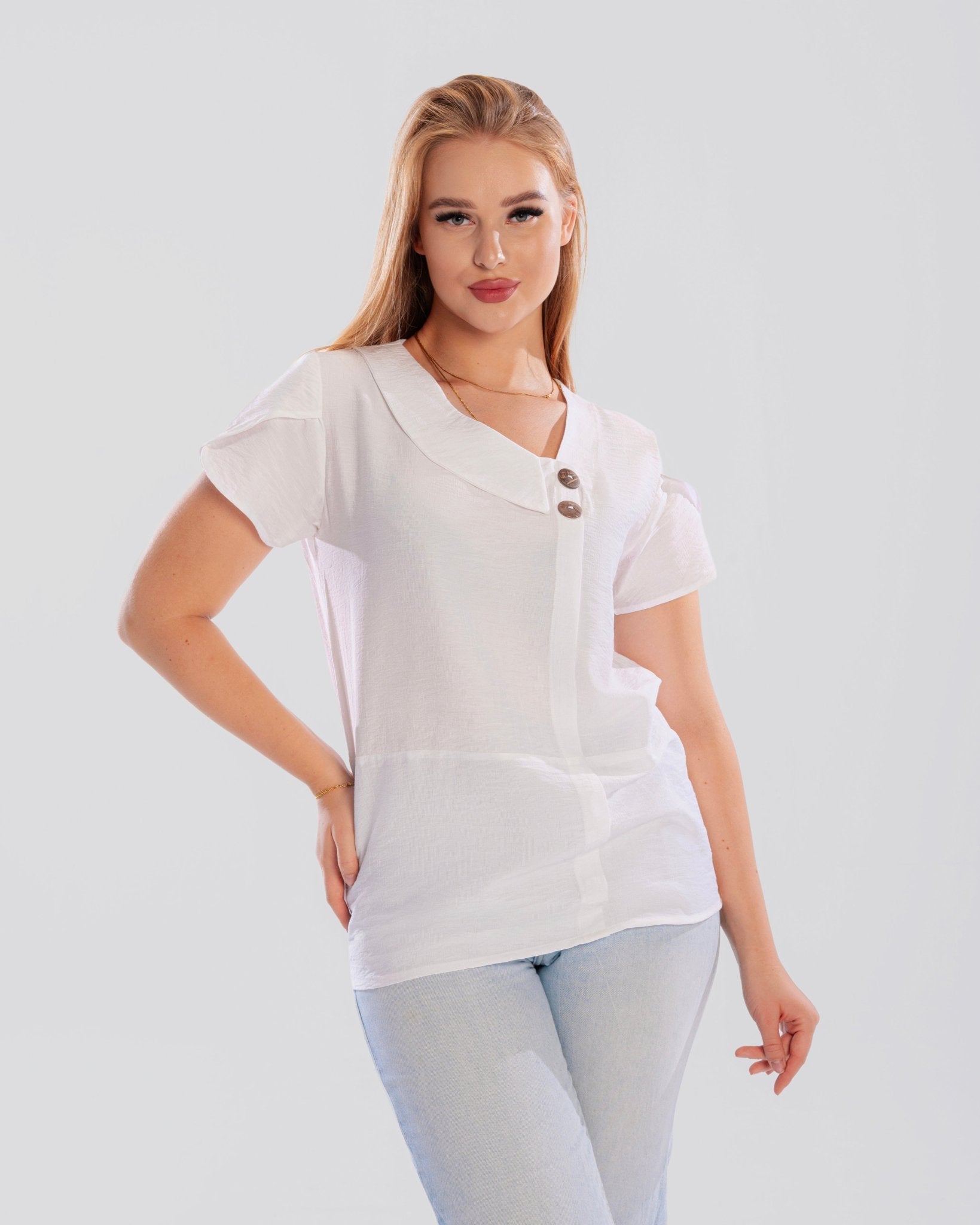 Mint & Milk Blouse - Elara
